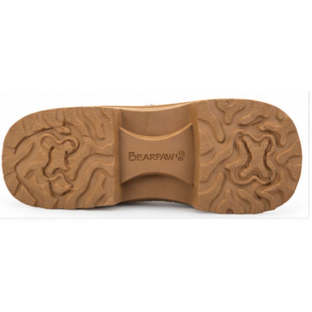 BEARPAW Sasha Women's Size 6 Tan Multicolor Faux Fur Suede Boots NWOT